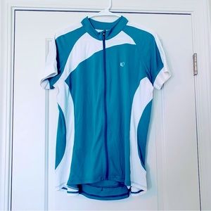 Pearl izumi elite womens road Cycling Jersey shirt Xl teal white